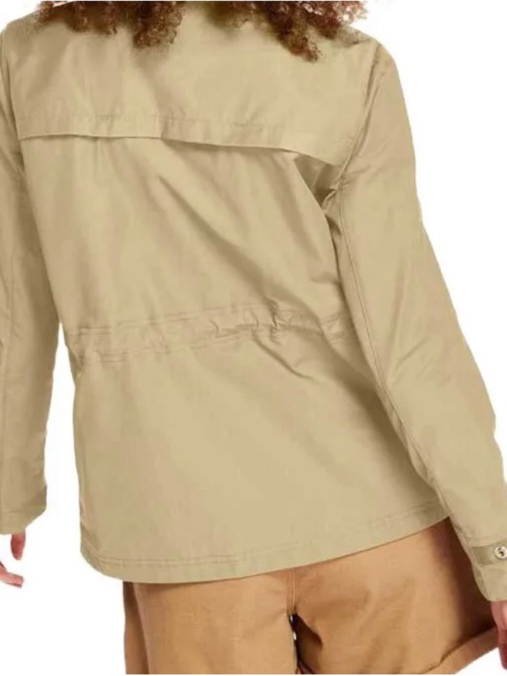 Timberland Women's Beige Utility Jacket with Multi-Pocket Front Size Large - Picture 11 of 11